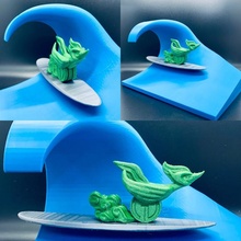 big wave surfing mascot wekster filamentone filrunner 3d print model - Mito3D