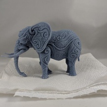 ornate elephant animal beautiful creature fantasy female statue patterns scifi 3d print model - Mito3D