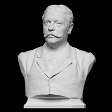 viktor rydberg scan bust face head portrait marble 3d print model - Mito3D