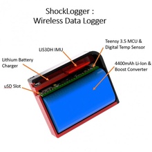 shocklogger alto frequenza energia dati registri datalogger accelerometro teensy35 3d print model - Mito3D