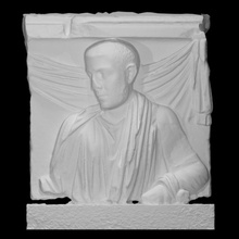 parça lahit çanak taramak büst adam mitoloji Roma mermer din 3dprint mezar asil 3dscan mezarlık miras kültürel cenaze 3d print model - Mito3D