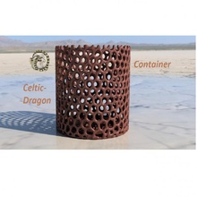 celtic dragon container voronoi penholder pencilholder containers idealab 3d print model - Mito3D