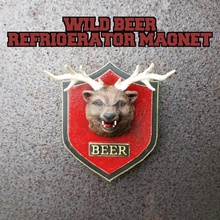 wild beer fridge magnet wall mount & garden animal art bear deer figure funny 3d print model - Mito3D