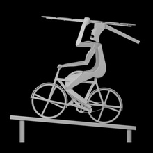 bike scan art bicycle egypt garden metal sculpture statue memorial contemporary cairo 3d print model - Mito3D