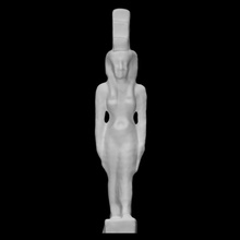 loza figurilla isis escanear egipcio Dios diosa museo Harvard semítico 3d print model - Mito3D