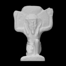 faience figurina Dio scansione Egitto egiziano dea periodo ceramica inginocchiato tardi 3d print model - Mito3D