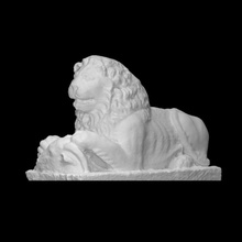 lion scan architecture decorative head sculpture statue stone sheep lying 3d print model - Mito3D