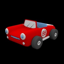 cartoon car sponge holder 3d print model - Mito3D