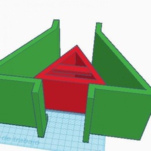 dreieckig Topf Schimmel Pflanzen Beton 3d print model - Mito3D
