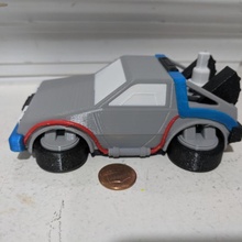 flying delorean multimaterial 2 toys & games mmu mmu2 3d print model - Mito3D