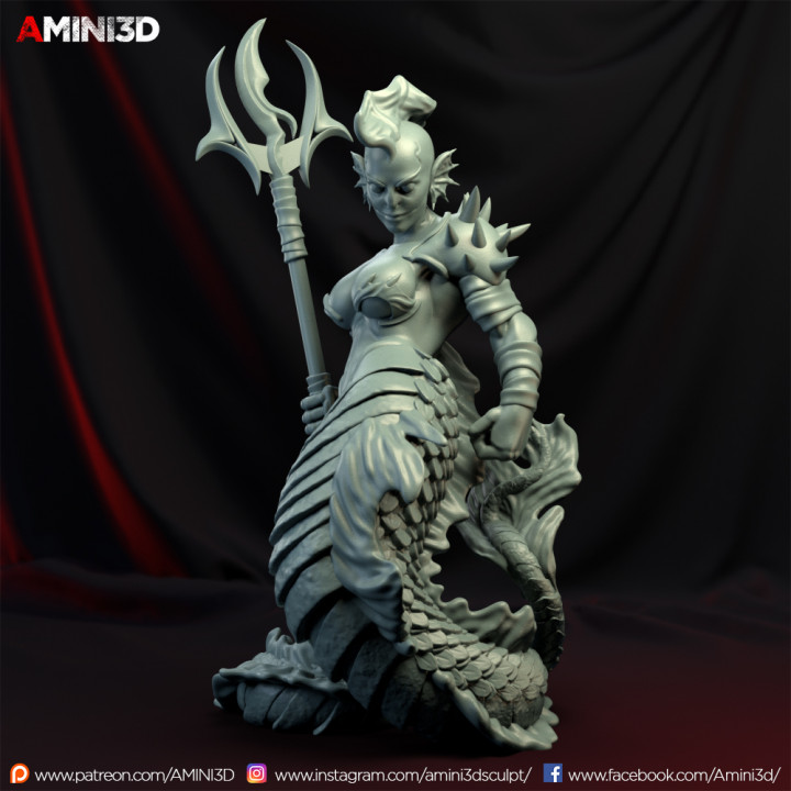 merfolk 01 table 3d profondeur miniature 3dprint donjons Dragons dnd créature marine dragons jeu Monstre mers miniature3d amini3d miniatures imprimées addict joueurs maître 3D print model - Mito3D