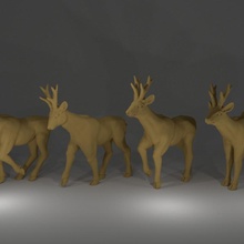 chevreuil miniatures paquet jouets Jeux animal cerf forêt rpg sauvage compagnon jeu plateau table dnd miniature rois guerre kow 3d print model - Mito3D