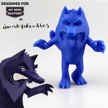 doinkydoodle wolfy fan Kunst store 3d print model - Mito3D