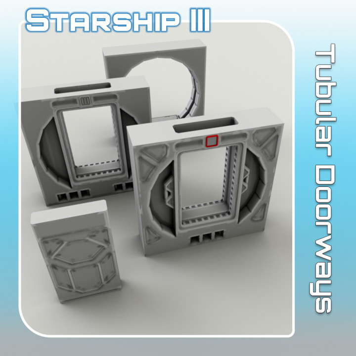 tubolare porte tavolo sci fi stella terreno miniatura scifi guerre nave stellare atterraggio 28mm hangar openlock viaggiatore Pericolo starfinder 3D print model - Mito3D