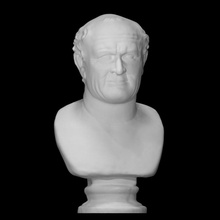 vespasian scan bust face head portrait roman sculpture emperor italy 3d print model - Mito3D