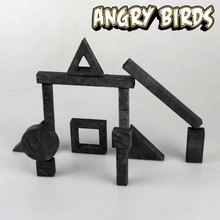 blocchi pietra angry birds giochi giocattoli iphone app mac samsung videogame uccelli male arrabbiato angrybirds piggies brutto 3d print model - Mito3D