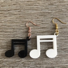 sixteenth note earrings files jewellery christmas pendant music musical piano xmas earring concert pendants idealab 3d print model - Mito3D