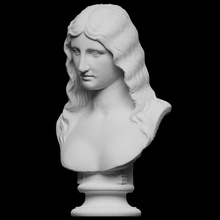 bust barbarian woman scan female hair head portrait sculpture plaster copy 3d print model - Mito3D