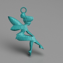 tinker bell earrings pendant disney earring pendants tinkerbell fairy peter pan tink 3d print model - Mito3D