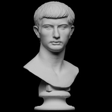 portrait augustine prince marcellus scan bust hair head royalty artec openglam artec-eva smk-open marcus-brutus 3d print model - Mito3D