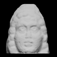3rd century ad roman stone head lancaster museum scan uk 3d print model - Mito3D
