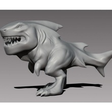 sharkrex dinosaur fish fun mini shark t-rex toy trex joke tyrannosaurus 3d print model - Mito3D