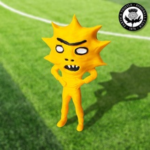 kingsley partick thistle's mascot fan art football scary scotland yellow sun partickthistle thistle fc 3d print model - Mito3D