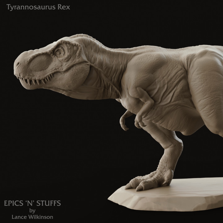 tyrannosaurus rex statue toys & games 3d print dino dinosaur jurassic model t-rex dinosaurs 3D print model - Mito3D