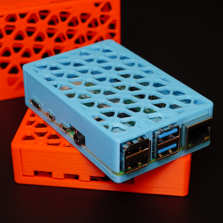 raspberry pi 4 case pimesh gadgets & electronics raspberrypi enclosure raspberrypi4 single board 3D print model - Mito3D