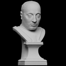 portrait lodovico iii gonzaga scan 3d bust sculpture plaster donatello openglam artec-eva smk-open lodovico-iii 3d print model - Mito3D