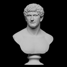 retrato Marcus antonius Varredura fracasso cabelo homem escultura masculino gesso 3d print model - Mito3D