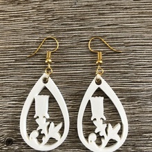 tulip earrings flower pendant flowers church earring pendants sunday idealab belief 3d print model - Mito3D