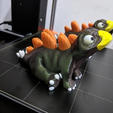stegosauro multimateriale mmu 3d print model - Mito3D