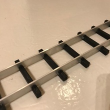 sleepers aluminium wood rails tracks train garden railway railroad 45mm 32mm model lgb 3d print model - Mito3D