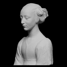 portrait femme analyse buste femelle sculpture persienne Florence copie falsification openglam artec eva smk open giovanni bastianini desiderio settignano 3d print model - Mito3D