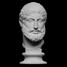 bearded man scan hair head portrait sculpture beard male athlete gladiator myron peisistratos 3d print model - Mito3D