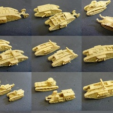 1 200 wwi tanks tabletop tank war 3d print model - Mito3D