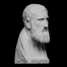 retrato Zenón kition griego filósofo escanear busto yeso smk openglam artec eva open 3d print model - Mito3D