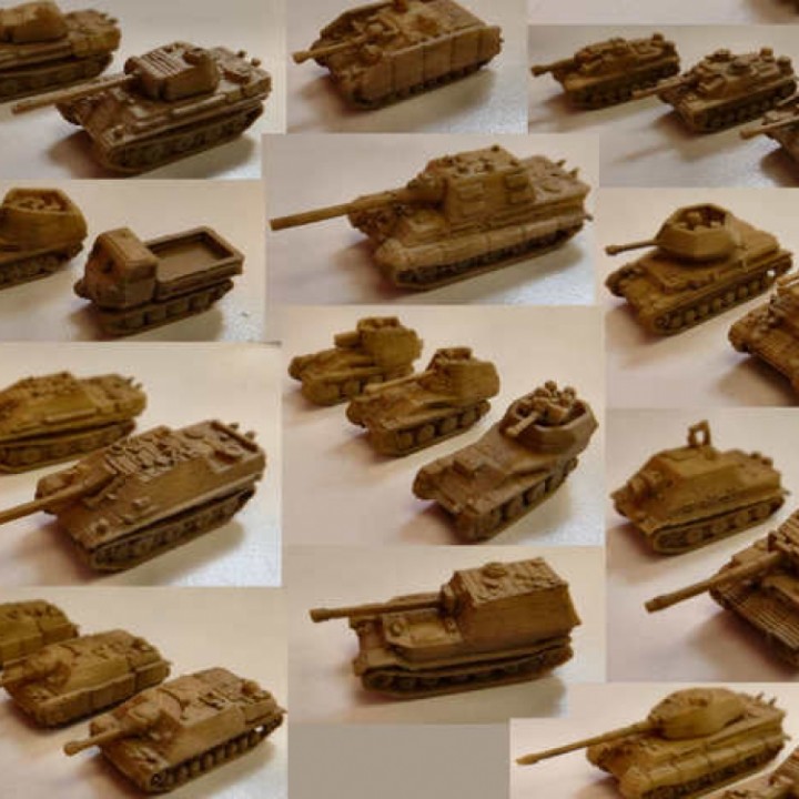 1 200 réservoirs véhicules 1944 45 table 3D print model - Mito3D