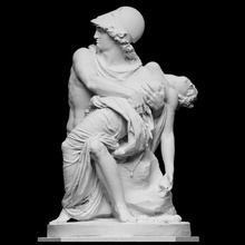 Marte Venere scansione casco amore mitologia scultura gesso copia gruppo figurativo cc0 openglam artec eva Museo Nazionale 3d print model - Mito3D