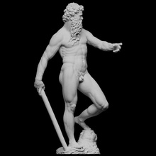 Neptun Scan Mythologie Skulptur Bronze bildlich Giambologna sea god 3d print model - Mito3D