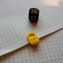 ossos tesouro rastreador cadeado clipe papel jogos jogo tabuleiro too many bones 3d print model - Mito3D