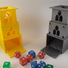 cubo cancello collassabile telescopica dado Torre tavolo meccanico ingegneria meccanismo d dicetower dnd dice tower dungeons and dragons 3d print model - Mito3D