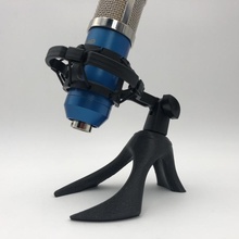 sleek microphone stand holder office microphonestand shockmount microphonemount 3d print model - Mito3D