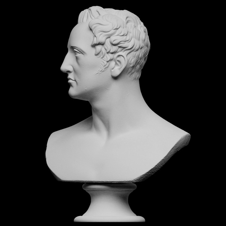 niklaus emperor russia scan bust man portrait sculpture marble male cc0 openglam artec-eva niklaus-i 3D print model - Mito3D