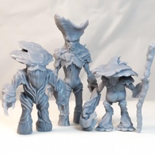 myconids - dnd monsters 3 units tabletop dragons dungeons guard monster soldier character priest enemy mushroom encounter pathfinder mushrooms myconid npc 3d print model - Mito3D
