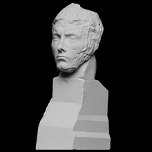 apollo combat scan bust head portrait sculpture french bourdelle cc0 openglam artec-eva nationalmuseum 3d print model - Mito3D