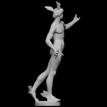 Merkür taramak 3d Tanrı mitoloji seyahat kanatlar bronz erkek çıplak haberci full figure Openglam artec eva Ulusal müze 3d print model - Mito3D