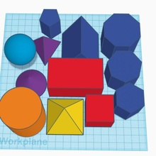 12 géométrique formes géométrie 3d print model - Mito3D