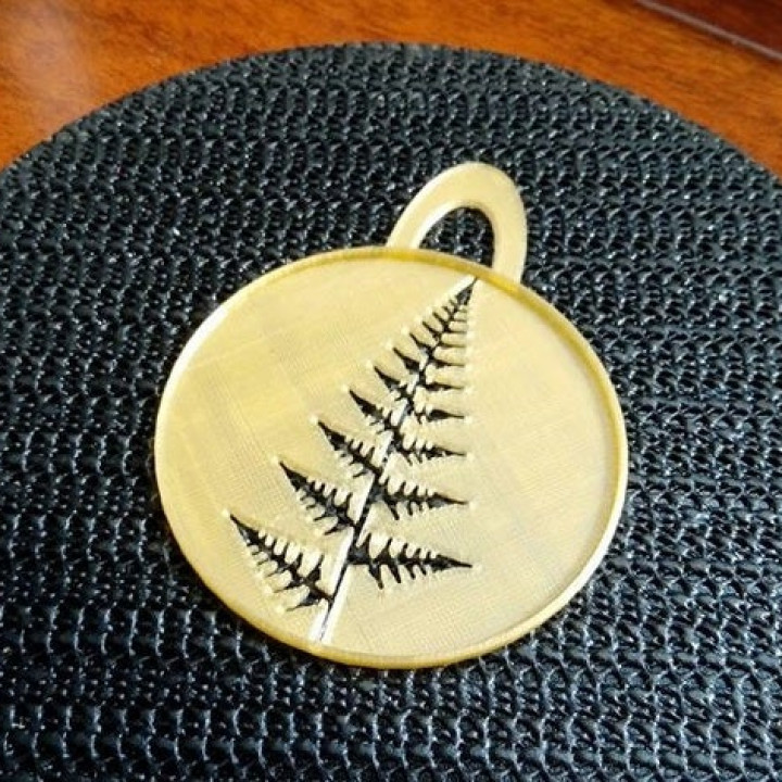 Farn Blatt Schablone Kaffee openscad fraktal Customizer fern leaf 3D print model - Mito3D